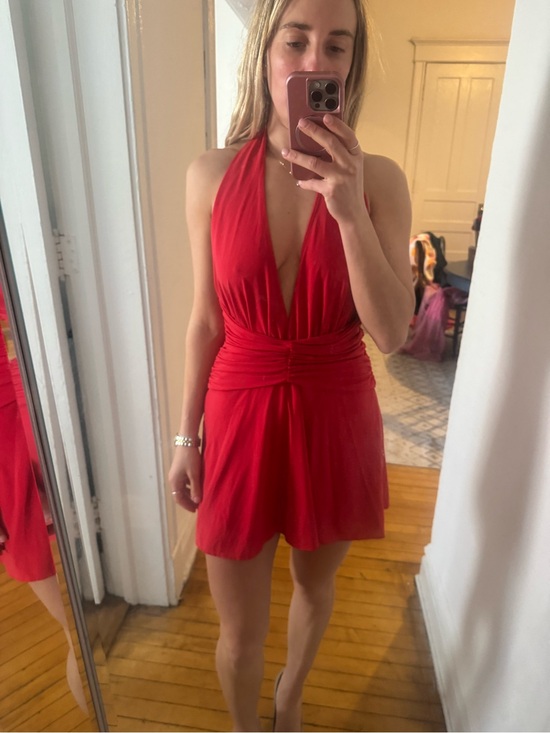 Zara Dresses & Skirts - Zara Red Halter Mini Dress